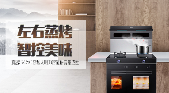 文能蒸，武能烤！科恩S450左右蒸烤智能語音集成灶滿足你的任何需求
